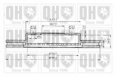 QUINTON HAZELL bdc3839 -  Тормозной диск